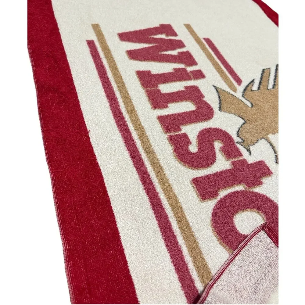Vintage 1980s Winston Cigarette Promotional Terry Cloth Bath Towel Beach Retro